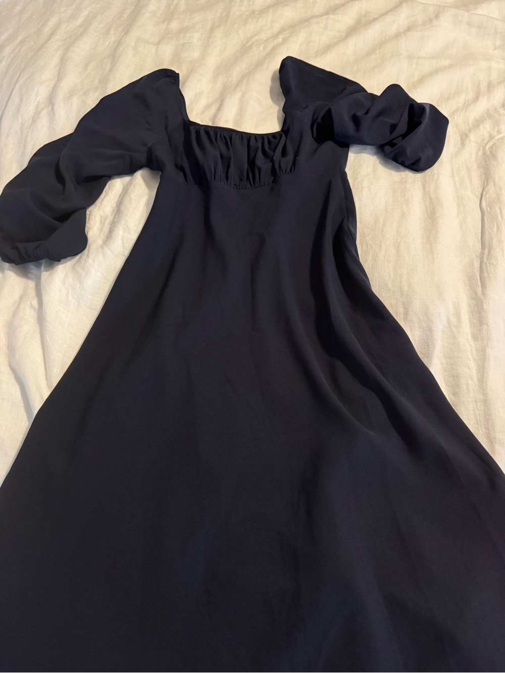 Banana republic off shoulder navy Long Sleeve Midi Dress